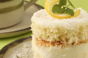 citronkladdkaka med vit choklad och kokos