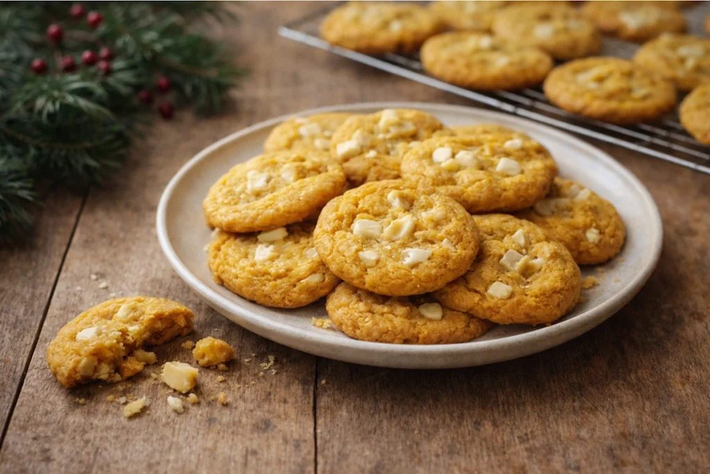 Saffranscookies med vit choklad